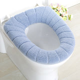 HULIANFU Wonderlife Thick Knitted Velvet Coral Bathroom Toilet Seat Cover Washable Closestool Standard Pumpkin Pattern Soft Cushion