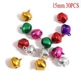 HULIANFU 2023 Christmas Decoration Bells Iron Loose Beads Small for Festival Party Decoration Christmas Tree Decoration DIY Crafts Accessories