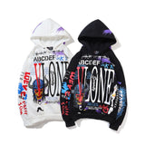 Mens Hip Hop Hoodies Letter Printed Hooded Sweatshirt Women Streetwear Casual Fashion Tide Loose Hoodie Pullovers Vintage