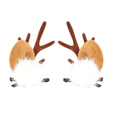 HULIANFU 2023 2pcs/set Elk Christmas Hair Clips Adult Kids Girl New Year Gift Christmas Hair Accessories Ear Hairpins Xmas Navidad Natal Decor