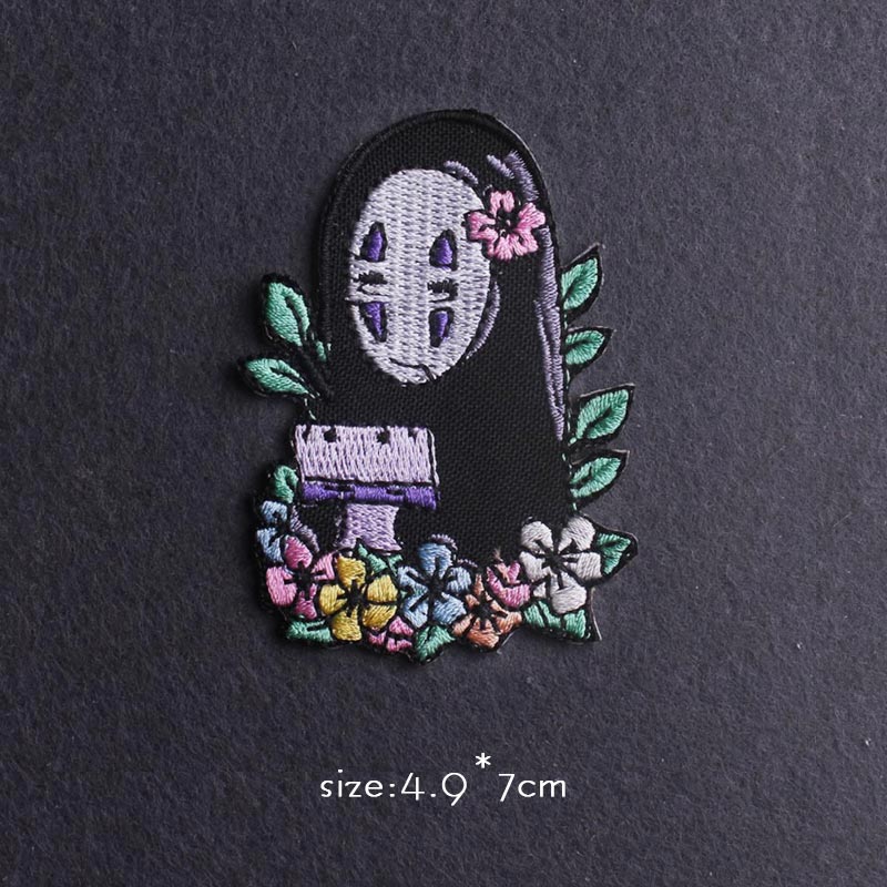 HULIANFU Van Gogh Patch Iron On Patches For Clothing Thermoadhesive Patches On Clothes Japan Anime/Fusible Patch Embroidery Sticker Badge
