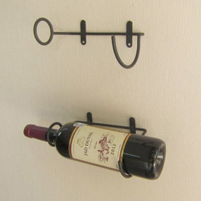 HULIANFU Wine Bottle Rack Wall Mount Wine Display Shelf Bracket Single Champagne Storage Organizer for Kitchen Bar
