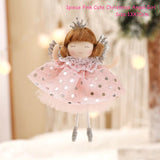 HULIANFU New Year  Gifts Cute Angel Ski Dolls Navidad Hanging Pendant Christmas Home Decor Xmas Tree Ornaments Noel Natal Decoration