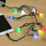 HULIANFU Merry Christmas Light LED USB Cable DCIN Charger Cord for Android Phone Promotion