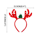 HULIANFU 2023 Christmas Headbands Christmas Tree Reindeer Antlers Hairband Xmas Party Kids Hairhoop  Christmas Glasses Photo Booth Props