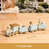 HULIANFU Merry Christmas Wooden Train Ornament Christmas Decoration For Home Santa Claus Gift Natal Navidad Noel  New Year Xmas Decor