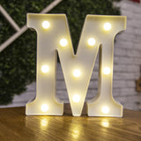 HULIANFU Luxury Alphabet Letter LED Lights Luminous Number Lamp  Battery Night Light for Home Wedding Birthday Christmas Party Decoration