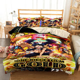 HULIANFU ONE Piece Japan Anime Game Summer Bed Pillowcases Quilt Duvet Cover Set Single Queen King 3D Photo Bedding Set