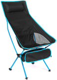 HULIANFU Outdoor Portable Camping Chair Oxford Cloth Folding Lengthen Camping Seat for Fishing BBQ Festival Picnic Beach Ultralight Chair