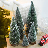 HULIANFU Mini Pine Christmas Tree Artificial Tabletop Decorations Festival Plastic Miniature Trees  New Year Decorations for Xmas