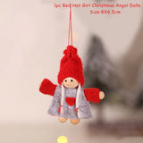 HULIANFU New Year  Gifts Cute Angel Ski Dolls Navidad Hanging Pendant Christmas Home Decor Xmas Tree Ornaments Noel Natal Decoration