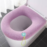 HULIANFU NEW Toilet Seat Mat Set Bathroom Universal Warm Soft Washable Closestool Mat Seat Case Winter Warmer Mat Pad Bidet Covers
