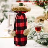 HULIANFU   Xmas Wine Bottle Dust Cover Noel Navidad Christmas Decoration for Home Dinner Decor Christmas Gift Tree Ornament New Year 2023