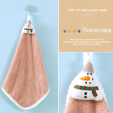 HULIANFU New Navidad Xmas Hand Towel Christmas Decor Red Santa Claus New Year  Gift Home Bathroom Washing Hand Towel Cloth Man Woman