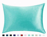 HULIANFU Pure Emulation Silk Satin Pillowcase Comfortable Pillow Cover Pillowcase For Bed Throw Single Pillow Covers