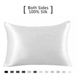 HULIANFU Silk Pillowcase Hair Skin, 19 Momme 100% Pure Natural Mulberry Silk Pillowcase Standard Size, Pillow Cases Cover Hidd