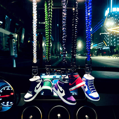 HULIANFU The new creative car pendant male high-end fashion brand basketball shoes crystal car pendant car decor