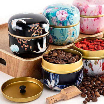 HULIANFU Tea Storage Container Spices Jars Candle Bulk Cereals Hermetic Pots Sugar Bowl Kitchen Box Organizer Cans IronTins Wholesale New