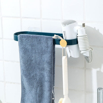 HULIANFU Towel Rack Free Punching Toilet Multifunctional Bathroom Rack Single Towel Bar Toilet Wall-mounted Storage Rack