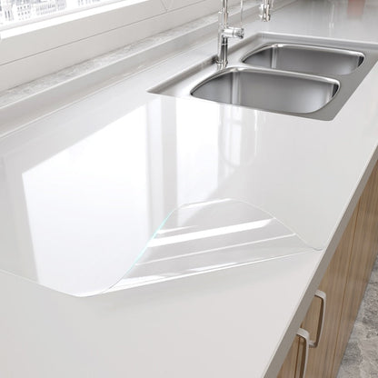 HULIANFU 2023 Kitchen Oil-proof Transparent Film Thick Self Adhesive Waterproof Countertop Furniture Marble Wallpaper Bathroom Decor Stickers