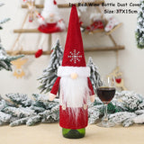 HULIANFU   Xmas Wine Bottle Dust Cover Noel Navidad Christmas Decoration for Home Dinner Decor Christmas Gift Tree Ornament New Year 2023