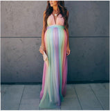 Dresses For Women  Pregnancy Shooting Dress Fashion Mesh Women's Dress V-Neck Maternity Clothes For Pregnant Women Clothing