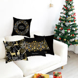 HULIANFU Merry Christmas Cushion Cover Ornaments Christmas Decoration For Home Cristmas Decor Noel Navidad New Year Gift 2023 Xmas Natal