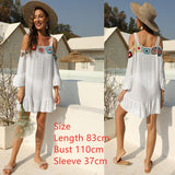 Women Beach Dress Cover-ups Swimsuit Cover Up Pareo Ups Beachwear White Dresses Bathing Suit for Woman Summer Ladies Tunic