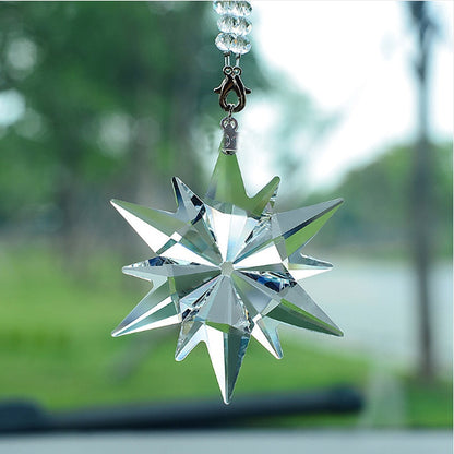 HULIANFU Sparkly Crystal Ornaments Pendant Sun Catcher Car For chandelier part FengShui Hanging Crystal Crafts Gifts,Car & Home Decora