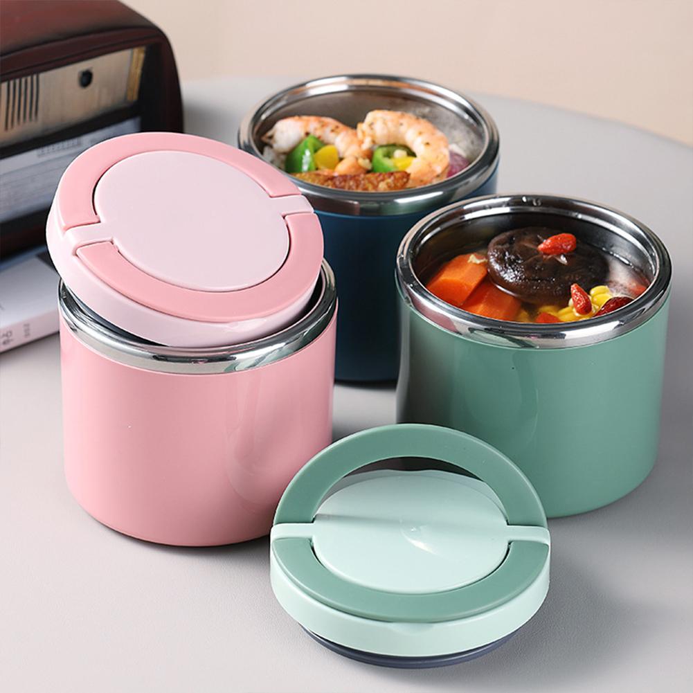 HULIANFU Soup Thermos Food Jar Insulated Lunch Container Bento Box for Cold Hot Food Food Flask Stainless Steel Lunch Box With Handle
