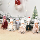 HULIANFU New Year  Gifts Cute Angel Ski Dolls Navidad Hanging Pendant Christmas Home Decor Xmas Tree Ornaments Noel Natal Decoration