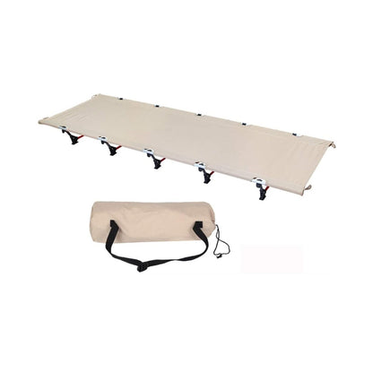 HULIANFU Portable Foldable Camping Cot Single Person Outdoor Folding Bed 330LB Bearing Weight Compact for Outdoor Picnic Camping