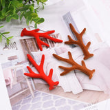 HULIANFU 2023 5 Pairs Red/brown Simulation Antlers DIY Handmade Cute Headband Headdress Accessories Material Christmas Party Decor Photo Props