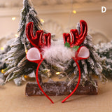HULIANFU 2023 Christmas Headbands Santa Tree Elk Antlers Headband Kids Adult Headwear Reindeer Ornaments Christmas Decor Party Cosplay Gifts