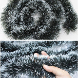 HULIANFU New 2M Christmas Garland Home Party Wall Door Decor Christmas Tree Ornaments Tinsel Strips with Bowknot Party Supplies U3