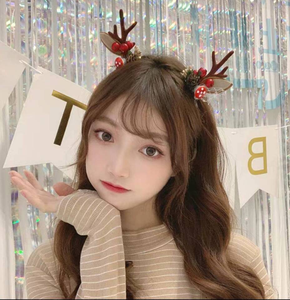HULIANFU 2023 Elk Antler Headband Forest Branch Deer Ear Christmas Party Headwear Hair Accessories Easter Stage Show Photo Prop For Kids Adult