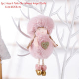 HULIANFU New Year  Gifts Cute Angel Ski Dolls Navidad Hanging Pendant Christmas Home Decor Xmas Tree Ornaments Noel Natal Decoration