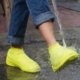 HULIANFU Vintage Rubber Boots Reusable Latex Waterproof Rain Shoes Cover Non-Slip Silicone Overshoes Boot Covers Unisex Shoes Accessories