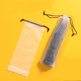 HULIANFU Matte Translucent Plastic Bag Umbrella Storage Bag Reusable Portable Umbrella Drawstring Storage Cover Home Storage Organizer