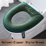 HULIANFU Universal Toilet Seat Cover Winter Warm Soft WC Mat Bathroom Washable Removable Zipper With Flip LidHandle Waterproof Household