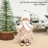 HULIANFU New Year  Gifts Cute Angel Ski Dolls Navidad Hanging Pendant Christmas Home Decor Xmas Tree Ornaments Noel Natal Decoration