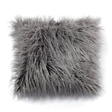 HULIANFU Soft Fur Plush Cushion Cover Home Decor Pillow Covers Living Room Bedroom Sofa Decorative Pillowcase 45x45cm Shaggy Fluffy Cover