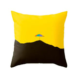 HULIANFU New Style Geometric Yellow Pillowcase Decorative Cushion For Sofa DIY Printed Pillow Chair Car Cushion Christmas Home Decoration