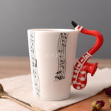 HULIANFU Novelty Music Note Cup Ceramic Guitar Coffee Mugs Personality Tea/Milk/Juice/Lemon Water Bottle Christmas Birthday Gift