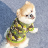 HULIANFU Warm Fleece Pet Dog Clothes Cute Skull Printed Pet Coat Puppy Dogs Shirt Jacket French Bulldog Pullover Camouflage Dog Clothing