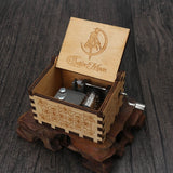 HULIANFU Jurassic Park Friends Music Box You Are My Sunshine Wooden Hand Crank Christmas Gift Birthday Gift New Year  Gift Drop shipping