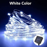 HULIANFU LED Solar Fairy Lights Lamp Outdoor 7M 12M 22M LEDs String Waterproof Holiday Party Garland Solar Garden Christmas Lights