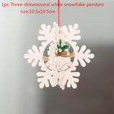 HULIANFU New Year  1PC 2D 3D Christmas Ornament Wooden Hanging Pendants Star Xmas Tree Bell Christmas Decorations For Home Navidad