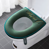 HULIANFU Universal Toilet Seat Cover Winter Warm Soft WC Mat Bathroom Washable Removable Zipper With Flip LidHandle Waterproof Household