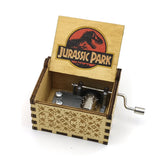 HULIANFU Jurassic Park Friends Music Box You Are My Sunshine Wooden Hand Crank Christmas Gift Birthday Gift New Year  Gift Drop shipping